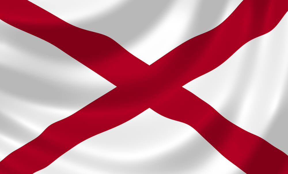 An image of the Alabama state flag.
