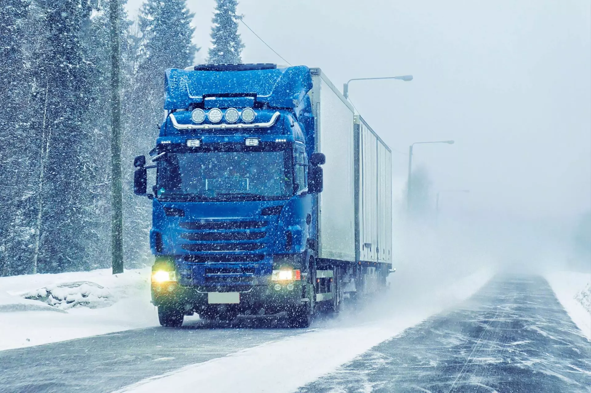 Truckers hauling essentials and weathering storms