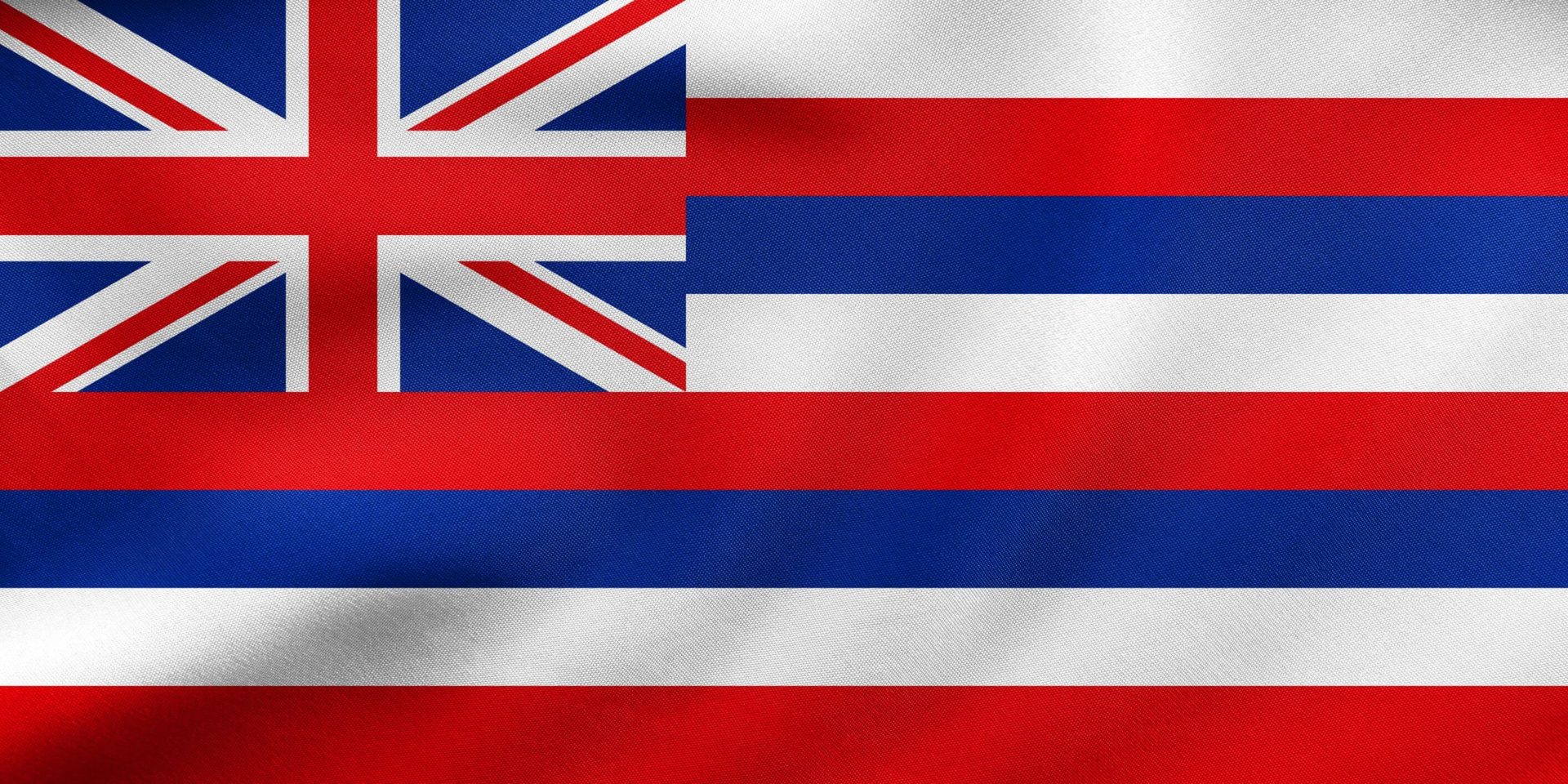 An image of the Hawaii state flag.
