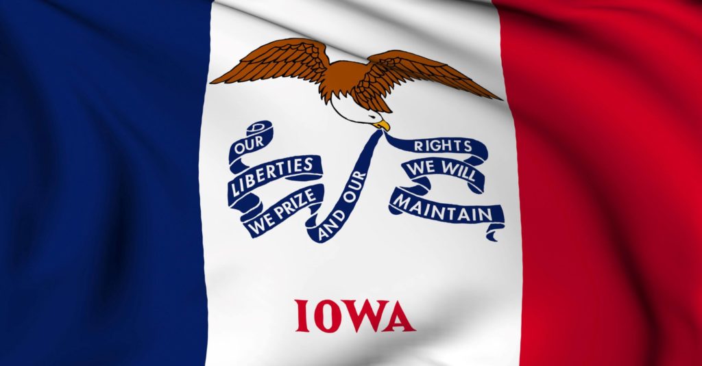 An image of the Iowa state flag.