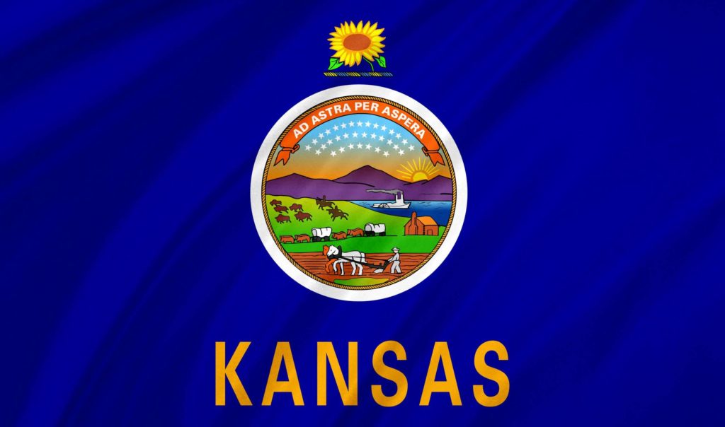 An image of the Kansas state flag.