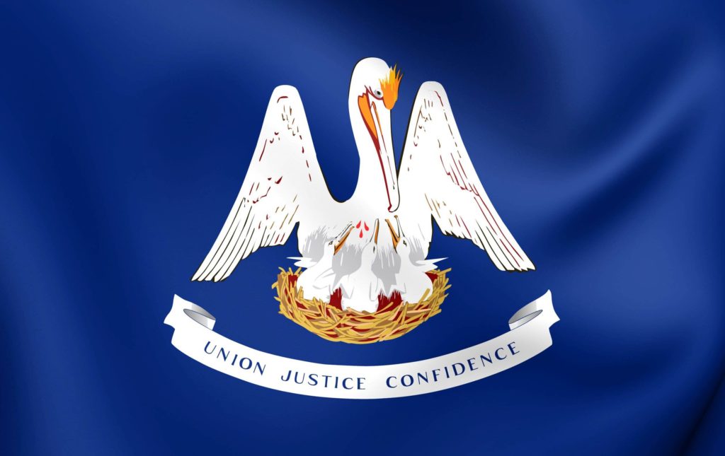 An image of the Louisiana state flag.