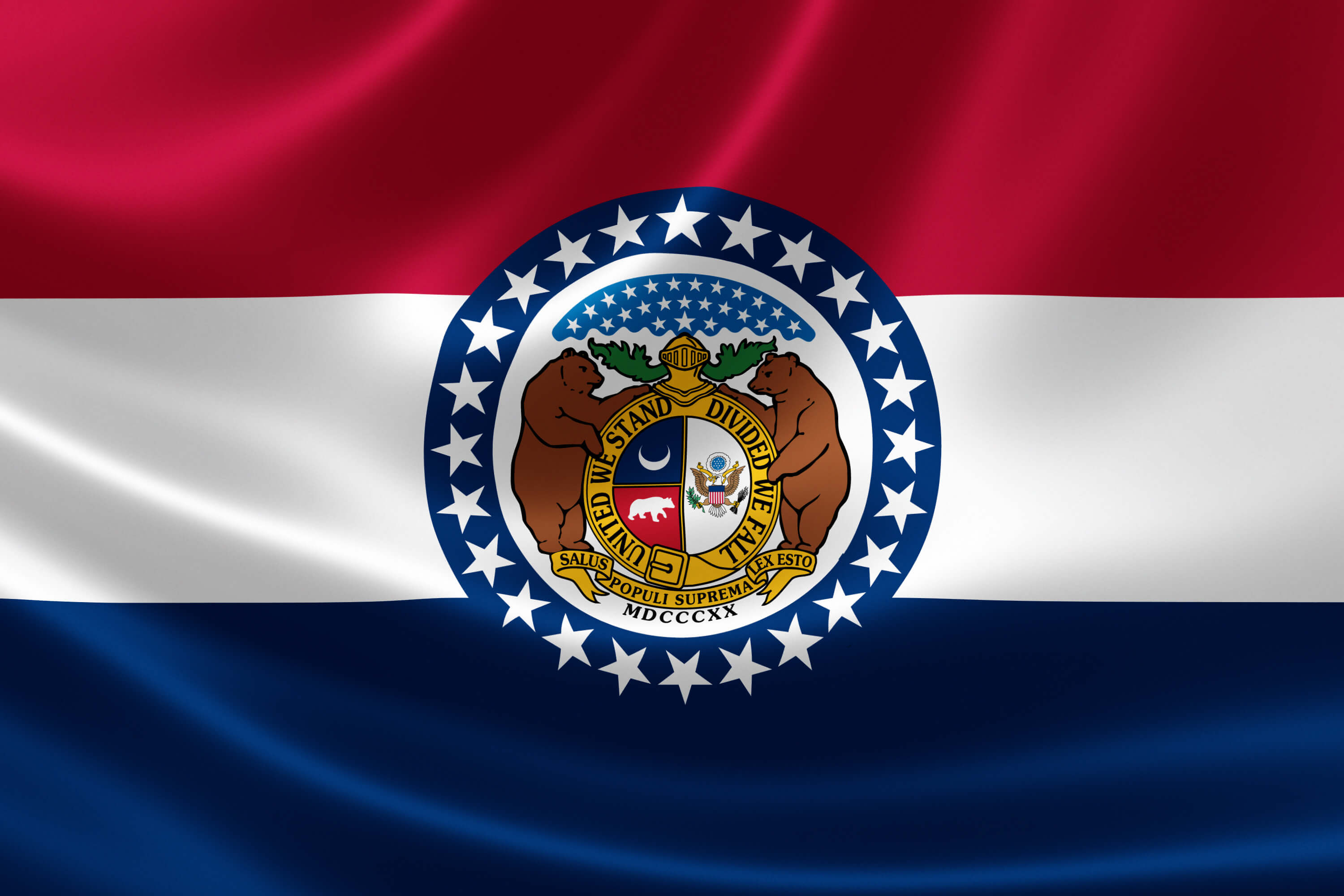 An image of Missouri state flag.