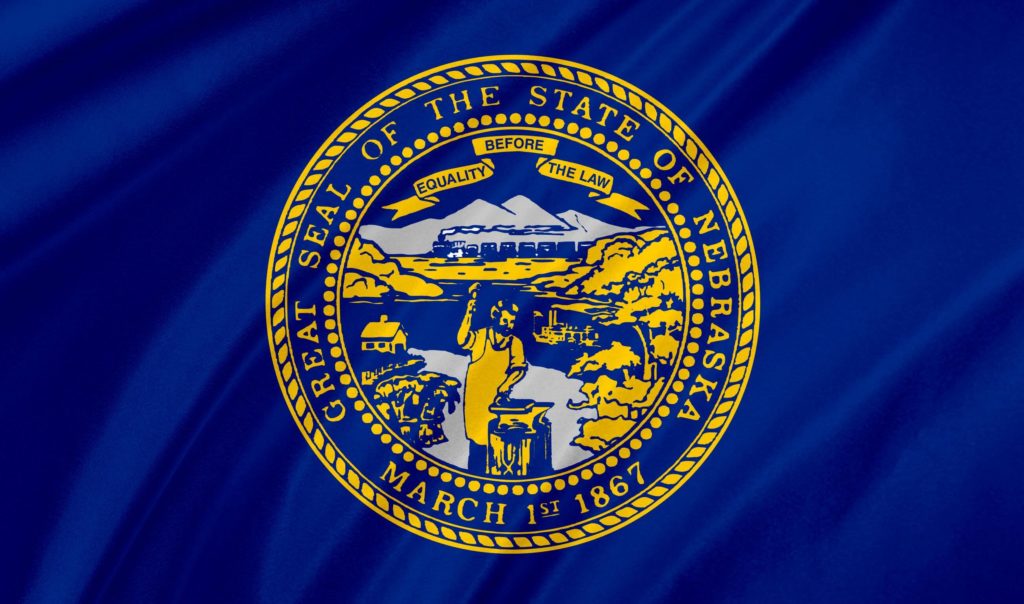 An image of the Nebraska state flag.