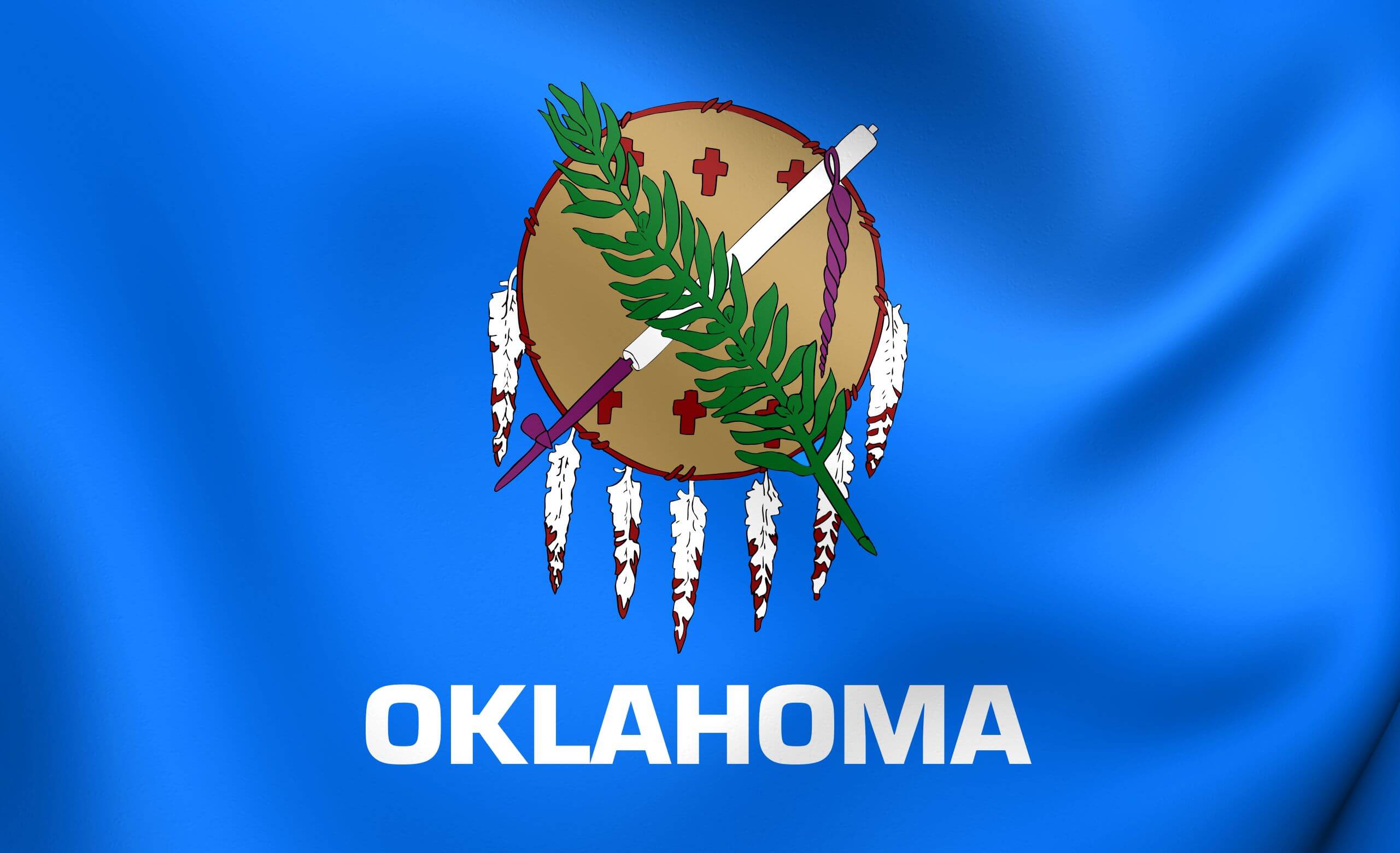 An image of the Oklahoma state flag.