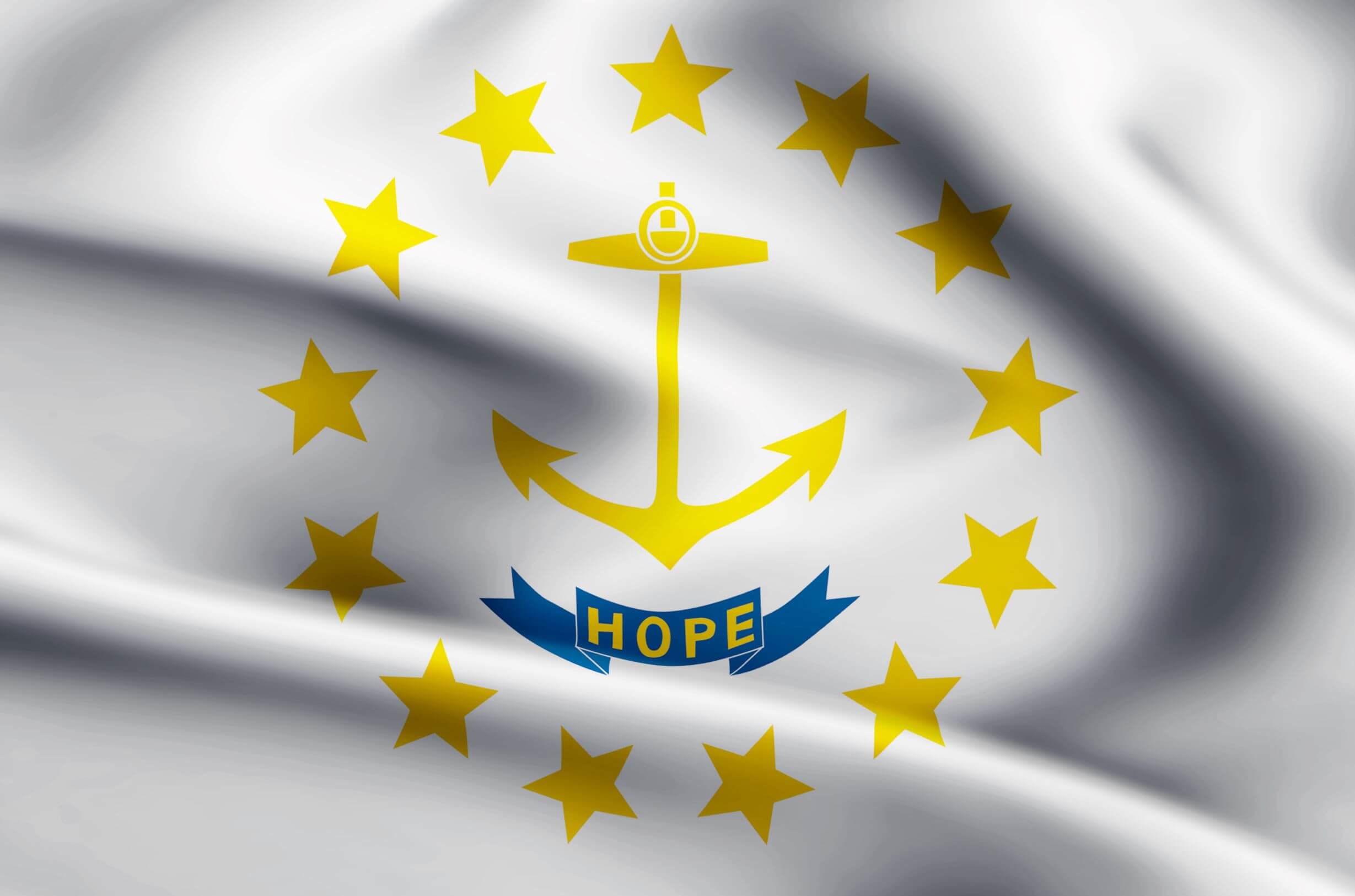 An image of the Rhode Island State Flag.