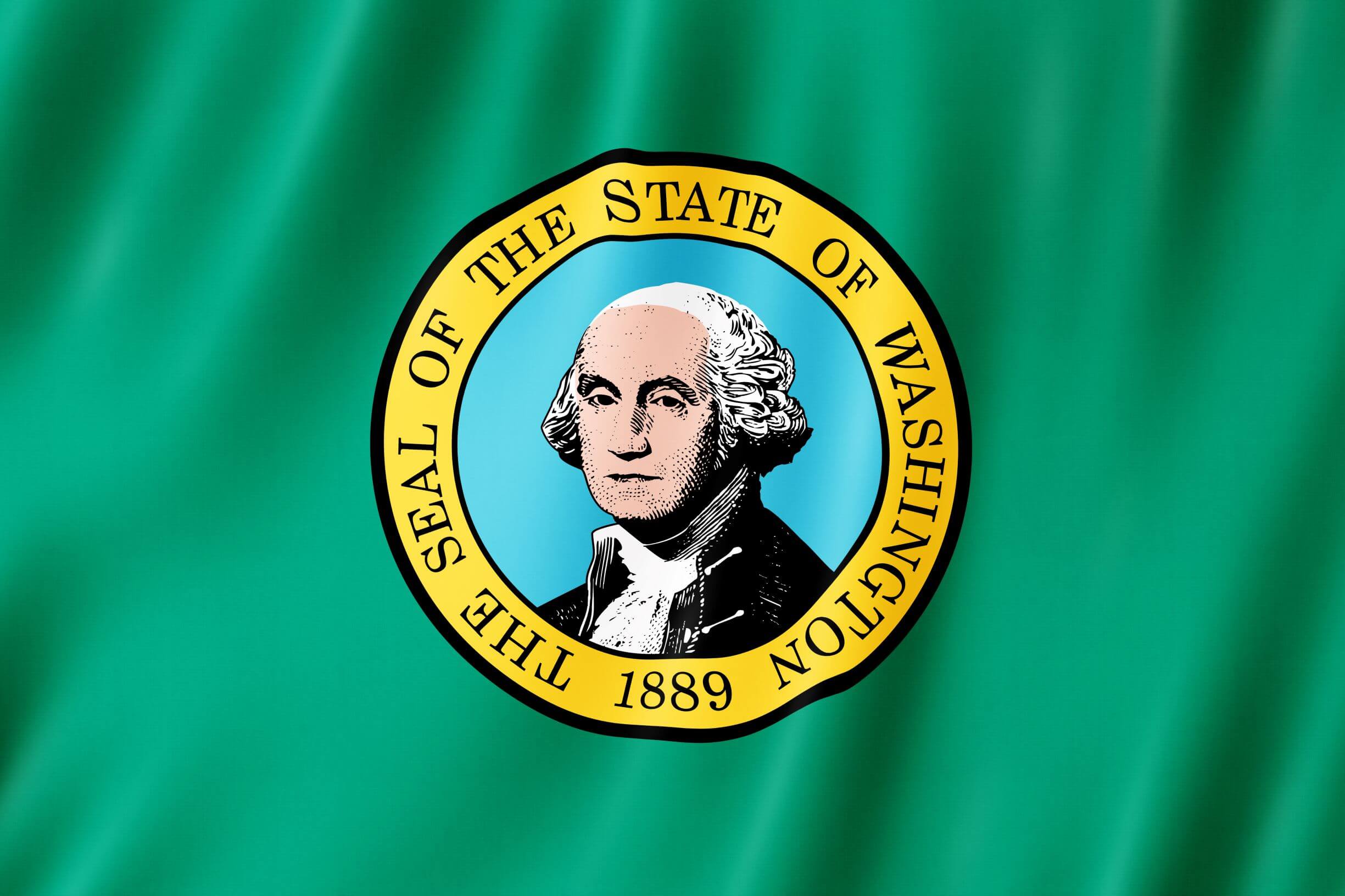 An image of the Washington state flag.